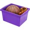 Storex Storage Bin, Polypropylene, Purple, 3 PK 61481U06C - alternate 5